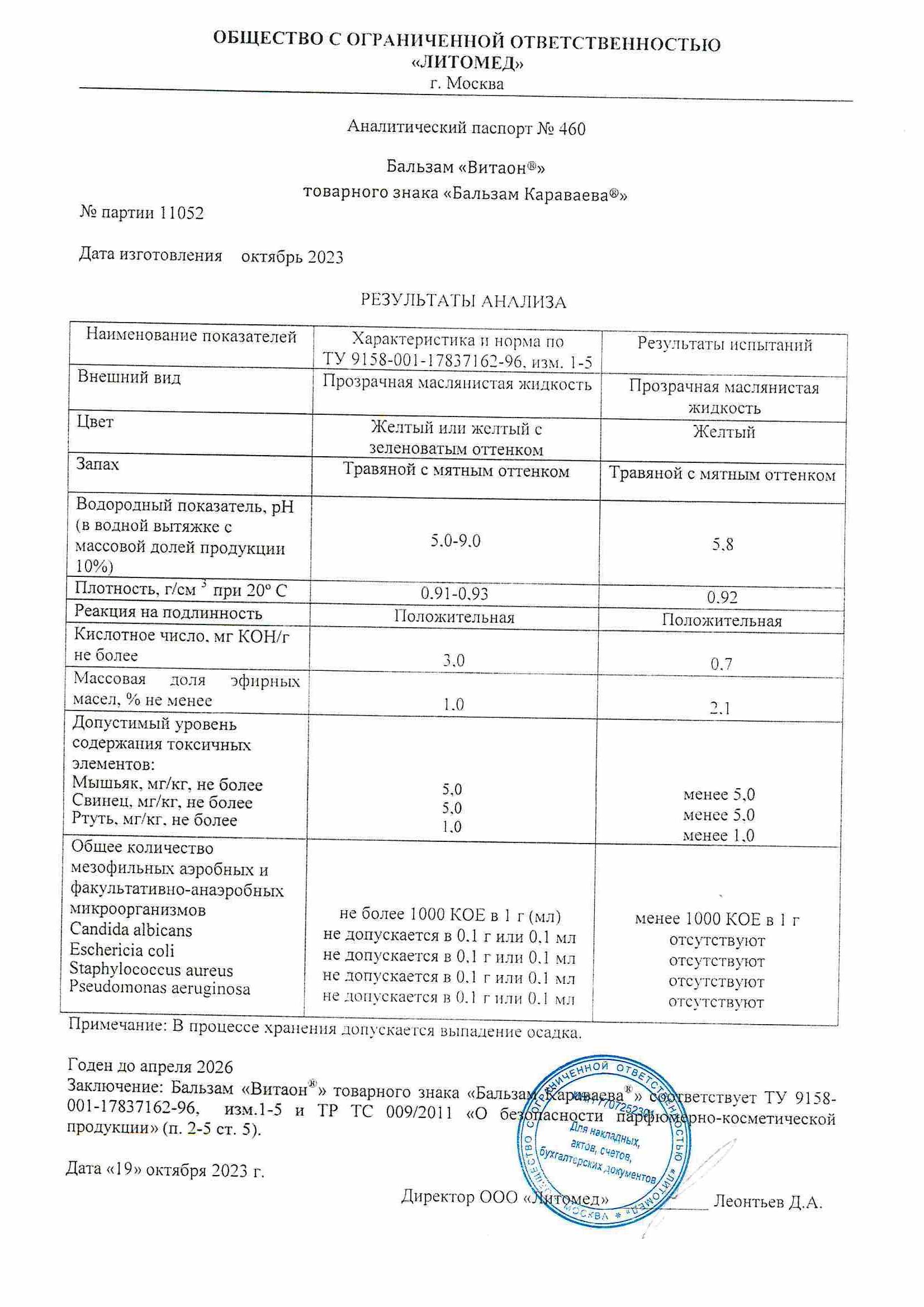 Паспорт №102023